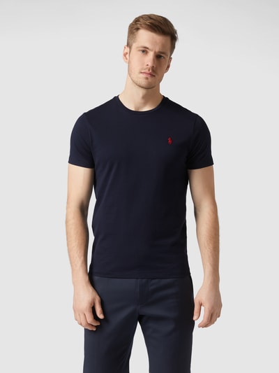 Polo Ralph Lauren Slim Fit T-Shirt mit Logo-Stitching Marine 4