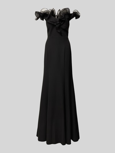 TROYDEN COLLECTION Abendkleid mit Volants Black 2