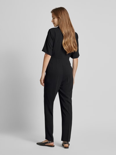 Marella Jumpsuit met reverskraag, model 'CLACSON' Zwart - 5