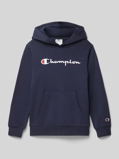 CHAMPION Hoodie met labelstitching Marineblauw - 1