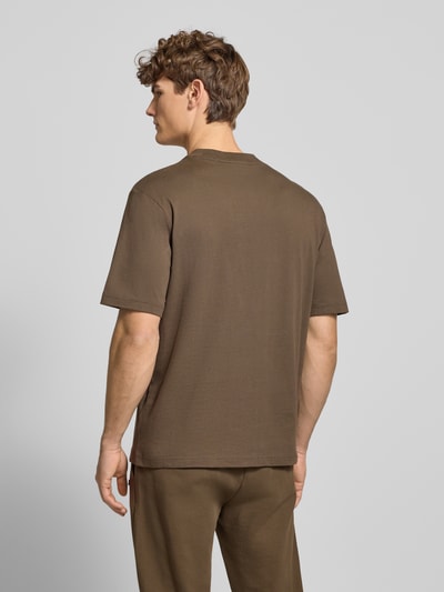 Hugo Blue Regular Fit T-Shirt aus reiner Baumwolle Modell 'NIEROS' Dunkelbraun 5