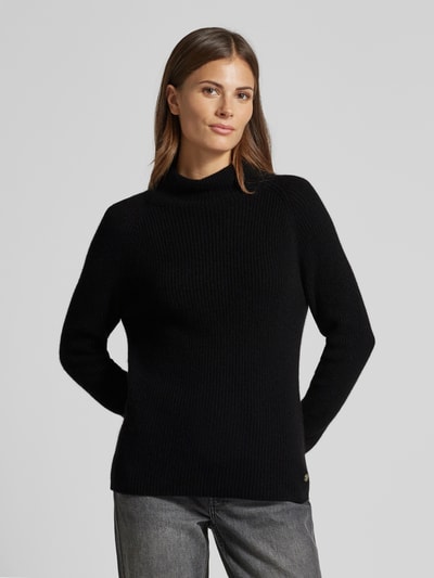 Fynch-Hatton Pullover van kasjmier met opstaande kraag Zwart - 4