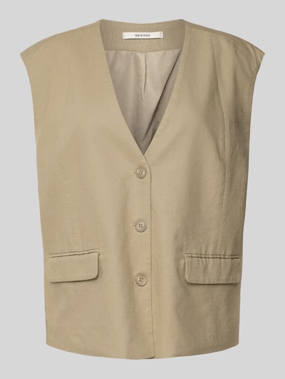 Gestuz Gilet met V-hals, model 'izza' Zand - 2