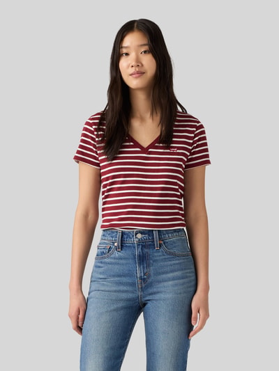 Levi's® Regular Fit T-Shirt aus reiner Baumwolle Bordeaux 4