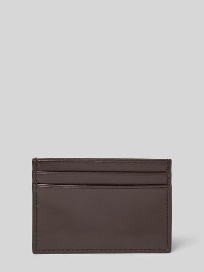 Tiger Of Sweden Pasjeshouder van leer met label in reliëf, model 'WAKE' Donkerbruin - 2