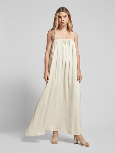 Gina Tricot Maxi-jurk met spaghettibandjes, model 'Flowy' Beige - 1