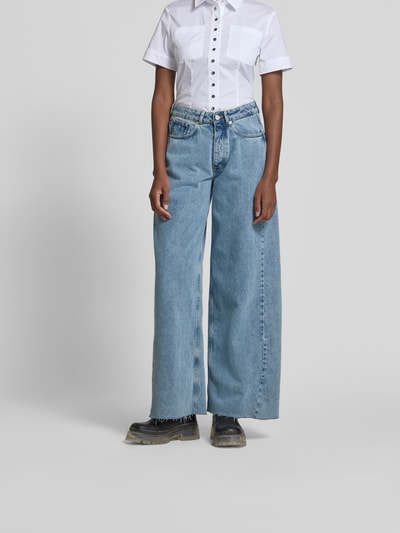 black palms Loose Fit Jeans aus reiner Baumwolle Jeansblau 4