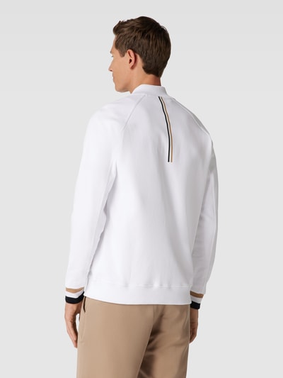 BOSS Green Sweatjacke mit Label-Detail Weiß 5