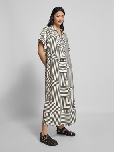 Jake*s Collection Maxi-jurk met reverskraag Ecru - 1