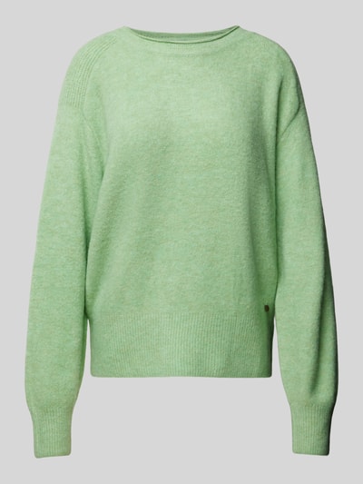 Pepe Jeans Gebreide pullover met ronde hals, model 'IRMA' Rietgroen - 2