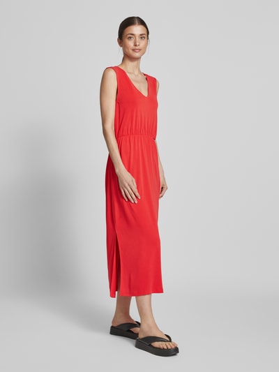 Christian Berg Woman Sukienka midi z dekoltem w serek i bocznymi rozcięciami Jasnoczerwony 1