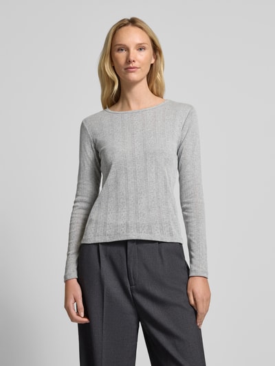 Vero Moda Regular fit shirt met lange mouwen van puur katoen, model 'LISA'
 Lichtgrijs - 4