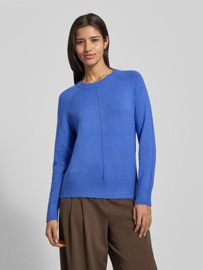 Christian Berg Woman Sweter z dzianiny z prążkowanymi wykończeniami  Królewski niebieski melanż 4