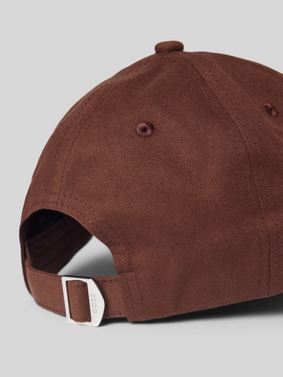 BOSS Basecap mit Label-Stitching Modell 'Zed' Mittelbraun 3