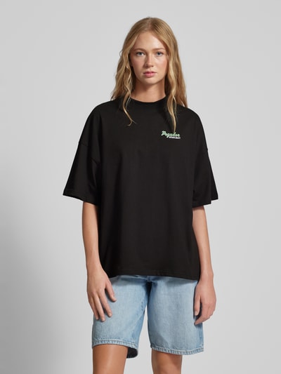 Pegador Oversized T-Shirt mit Label-Print Modell 'CHAPI' Black 4