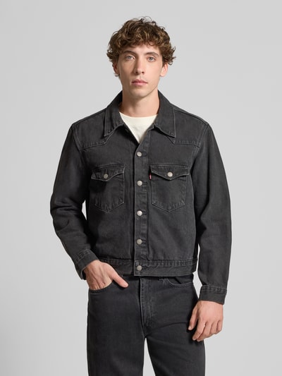 Levi's® Relaxed Fit Jeansjacke mit Brusttaschen Black 4