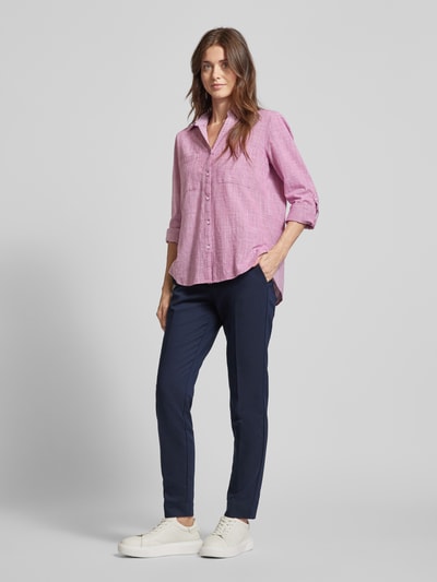 Tom Tailor Regular Fit Bluse mit Brusttaschen Pink 1