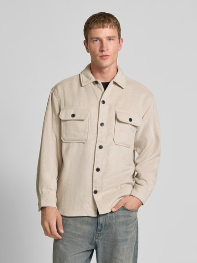 Jack & Jones Regular Fit Hemdjacke mit Brusttaschen Modell 'BRADLEY' Offwhite 4