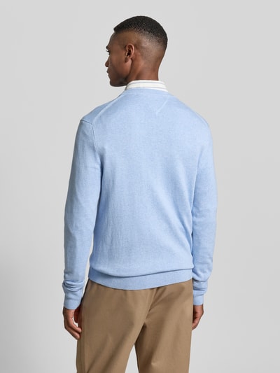 Tommy Hilfiger Regular Fit Strickpullover aus Baumwoll-Kaschmir-Mix Hellblau 5