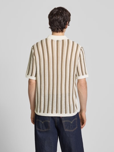 ONLY & SONS Regular Fit Poloshirt aus Baumwoll-Mix Modell 'THUE' Offwhite 5