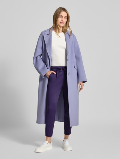 ICHI Joggingbroek met verkorte pasvorm en elastische band Paars - 1