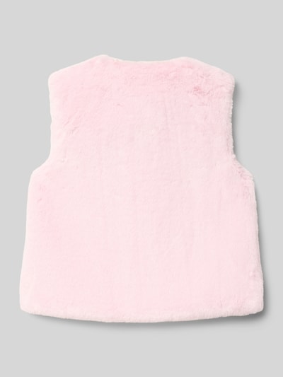 Guess Regular Fit Weste mit Kunstfell und V-Ausschnitt Altrosa 3