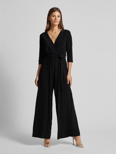 ZABAIONE Jumpsuit mit Bindegürtel Modell 'Romper' Black 4