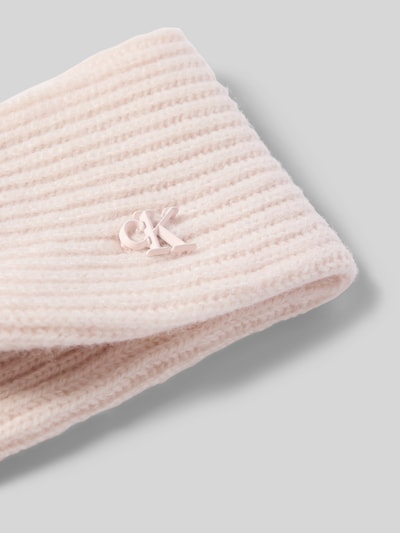 CK Calvin Klein Stirnband aus Lammwoll-Mix mit Label-Applikation Hellrosa 2