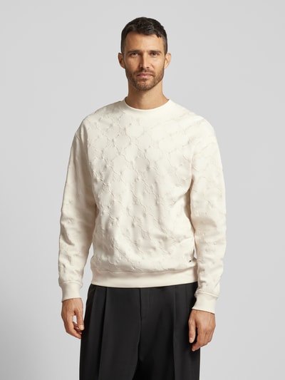 JOOP! Collection Sweatshirt mit gerippten Abschlüssen Offwhite 4