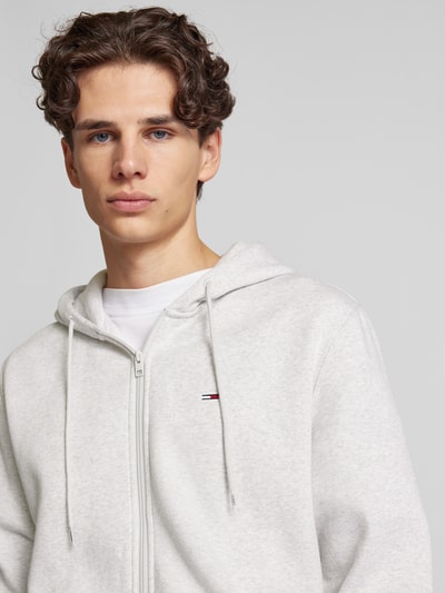 Tommy Jeans Regular fit sweatjack met capuchon Lichtgrijs gemêleerd - 3