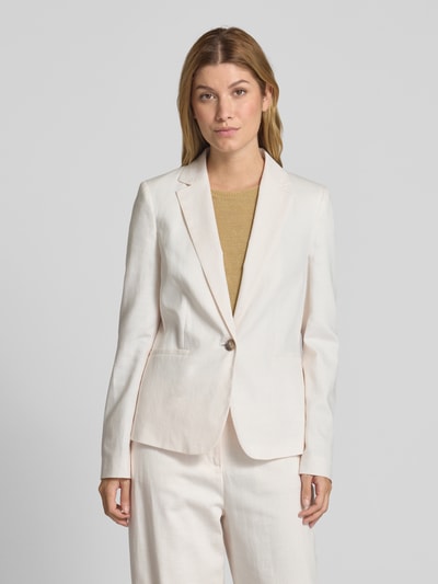Jake*s Collection Slim Fit Blazer aus Baumwoll-Leinen-Mix mit Viskose-Anteil Beige 4