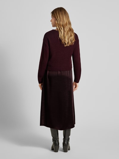 ROBE LÉGÈRE Maxi-jurk in dubbele-laagjeslook Bordeaux - 5