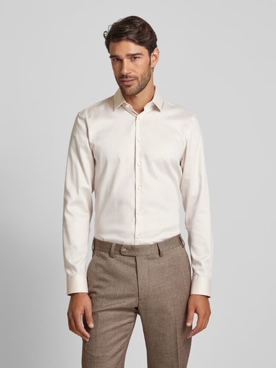 Jake*s Slim Fit Business-Hemd mit Kentkragen Sand 8