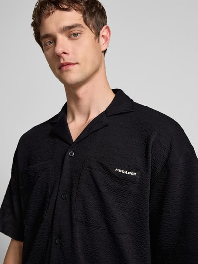 Pegador Relaxed fit vrijetijdsoverhemd met structuurmotief, model 'ACADO' Zwart - 3