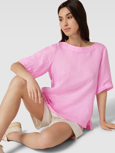 0039 Italy Bluse mit Rundhalsausschnitt Modell 'Gigi' Pink 3