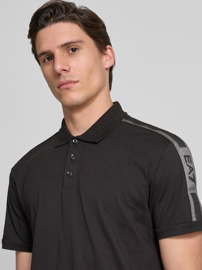 EA7 Emporio Armani Koszulka polo z naszywką z logo Czarny 3