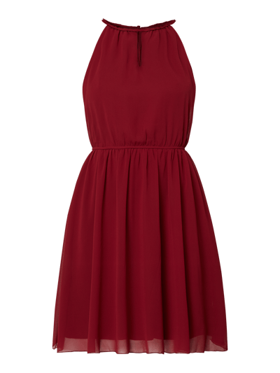 Apricot Kleid aus Chiffon mit Cut Out Bordeaux 2