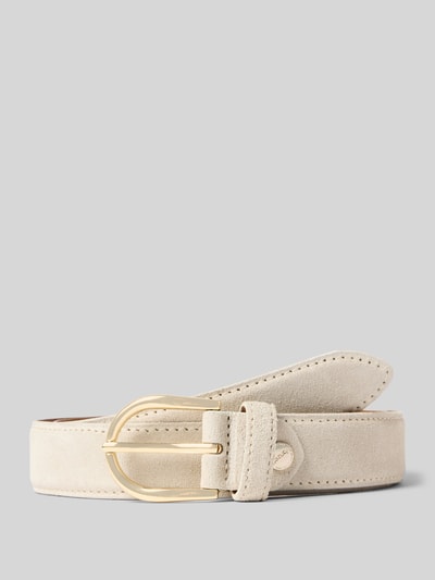 Vanzetti leren riem met doornsluiting en labeldetail Offwhite - 1