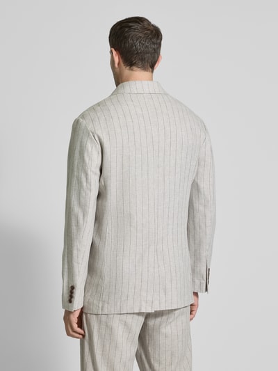 SELECTED HOMME Marynarka lniana z brustaszą Jasnobrązowy 5