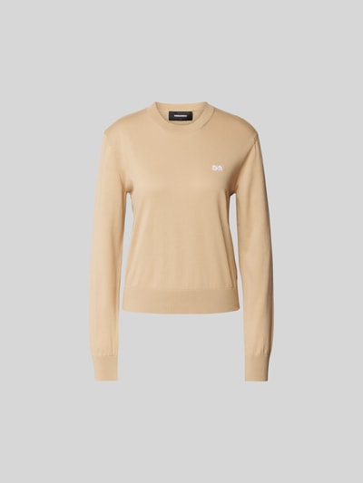 Dsquared2 Sweatshirt mit Label-Stitching Sand 1