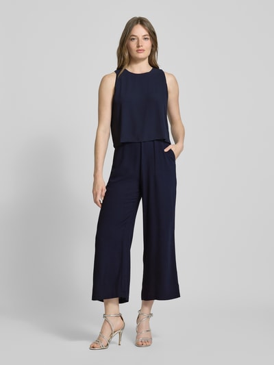 s.Oliver BLACK LABEL Regular Fit Jumpsuit mit doppellagigem Chiffon Marine 4