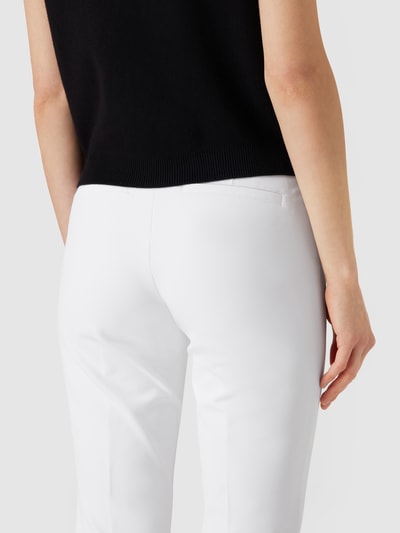 Cambio Skinny fit stretchbroek met siernaden. Wit - 3