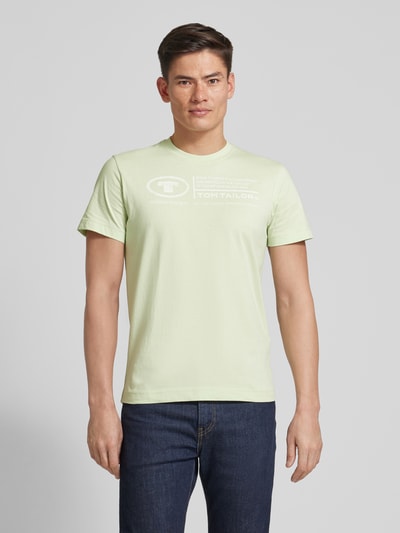 Tom Tailor T-shirt z nadrukiem z logo Limonkowy 4