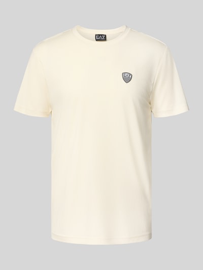 EA7 Emporio Armani Regular Fit T-Shirt mit Logo-Patch Modell 'Train' Offwhite 2
