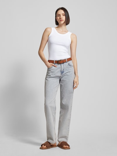 Calvin Klein Womenswear Top z efektem prążkowania Biały 1