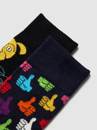 Happy Socks Sokken met all-over motief, set van 2 paar Zwart - 2