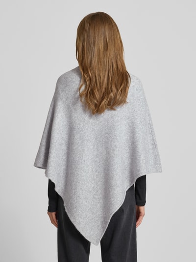 Pieces Loose fit gebreide poncho met ronde hals en kraag, model 'FORTUNA' Lichtgrijs gemêleerd - 5