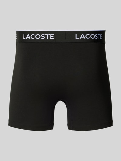 Lacoste Trunks mit Label-Bund im 3er-Pack Black 3