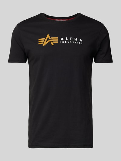 Alpha Industries T-shirt z nadrukiem z logo Czarny 2