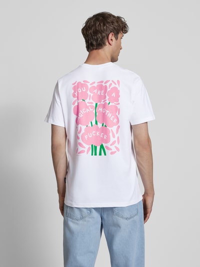 Dedicated T-Shirt mit Rundhalsausschnitt Modell 'Magical Flowers' Weiss 5